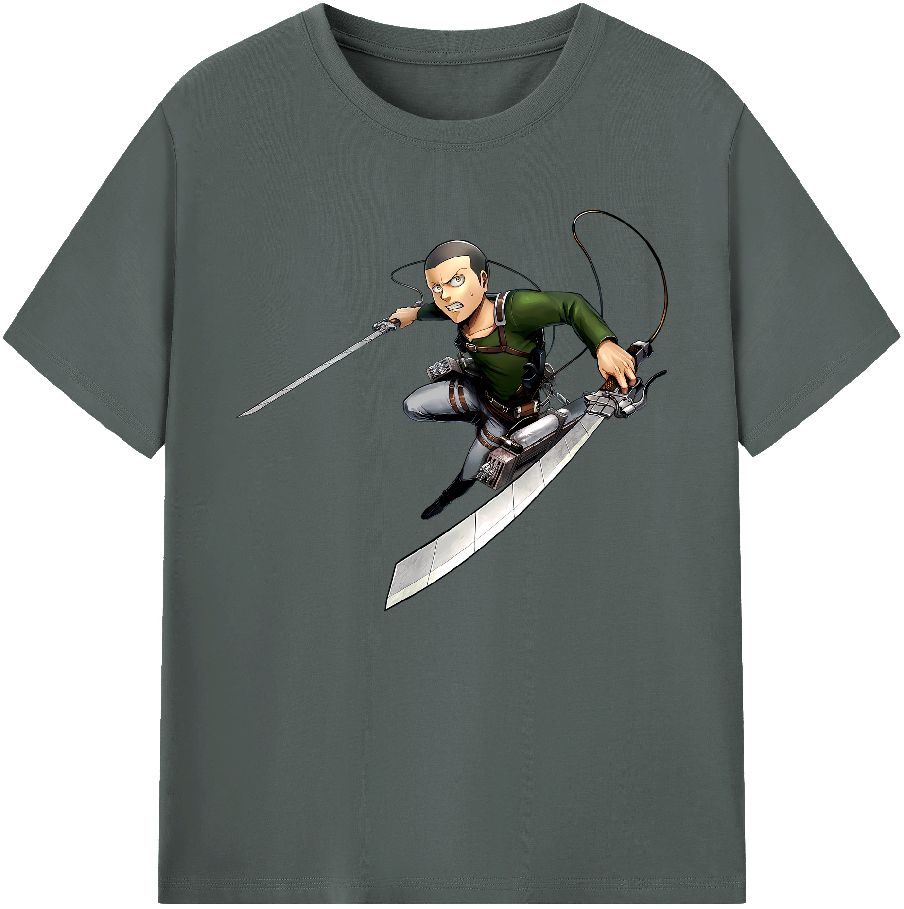 （画像用） 進撃の巨人 コニー·スプリンガー Attack on Titan Connie Springer 綿100％ メンズ半袖Tシャツ｜肌触りやわらか＆通気性